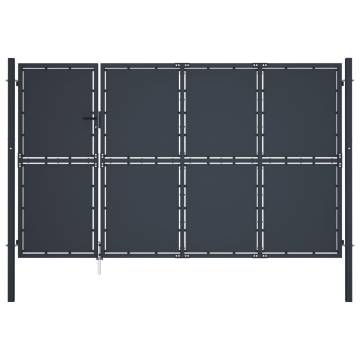 Durable Anthracite Garden Gate - Steel 350x175 cm | HipoMarket