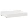 Under-Bed Drawers 2 pcs White | Solid Pine Storage Solution