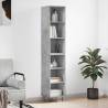 Highboard Concrete Grey 34.5x32.5x180 cm Engineered Wood Colour concrete grey Quantity in Package 1 Model 3 shelves 