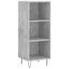 Stylish Highboard Concrete Grey - Engineered Wood Storage