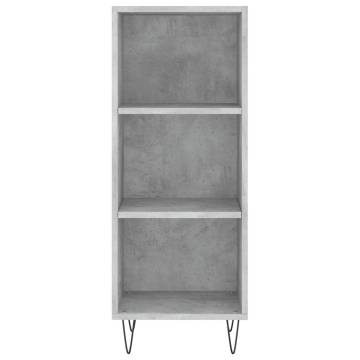 Stylish Highboard Concrete Grey - Engineered Wood Storage