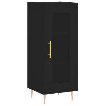 Elegant Highboard Black 34.5x34x180 cm - Engineered Wood