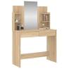 Sonoma Oak Dressing Table with Mirror - Stylish and Functional