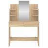 Sonoma Oak Dressing Table with Mirror - Stylish and Functional