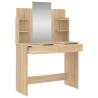 Sonoma Oak Dressing Table with Mirror - Stylish and Functional