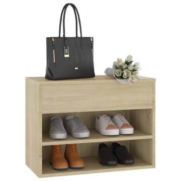 Shoe Bench Sonoma Oak - Stylish Storage Solution | Hipomarket