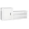 High Gloss White Shoe Cabinet - Stylish & Functional Storage