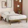 Honey Brown Solid Wood Bed Frame 120x190 cm | HipoMarket