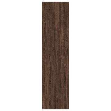 Stylish Brown Oak Wardrobe - 30x50x200 cm Engineered Wood