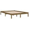 Honey Brown Solid Wood Bed Frame 120x190 cm | HipoMarket