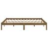 Honey Brown Solid Wood Bed Frame 120x190 cm | HipoMarket