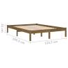 Honey Brown Solid Wood Bed Frame 120x190 cm | HipoMarket