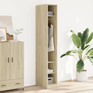 Wardrobe Sonoma Oak - Stylish Engineered Wood Storage