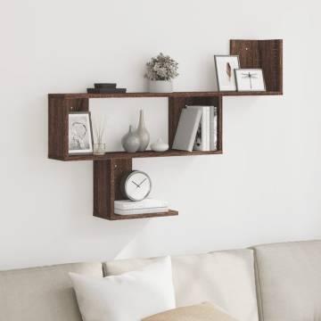 Wall Shelf Brown Oak 100x15x70 cm - Stylish Storage Solution