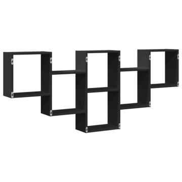 Wall Shelf Black 159x18x66 cm - Stylish Space Saver