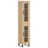 Stylish Highboard Sonoma Oak - 34.5x34x180 cm | HipoMarket