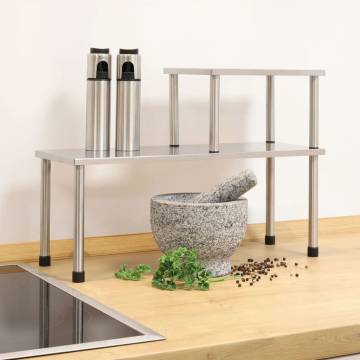 HI Kitchen Rack 2 Shelves - Stylish Stainless Steel Storage