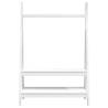 Clothes Rack White - Solid Pine Wood | 100x45.5x150 cm