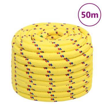 Boat Rope Yellow 20mm 50m - Durable Polypropylene for Sailing