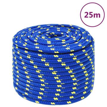 Boat Rope Blue 12mm 25m Polypropylene - Durable & Versatile