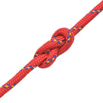 Marine Rope Polypropylene 6mm 100m Red - Durable & Weatherproof