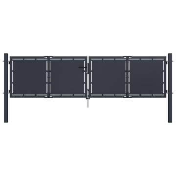 Garden Gate Steel 300x75 cm Anthracite - Durable & Secure Entryway