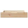 Under-Bed Drawers with Wheels | Solid Wood Pine - 2 pcs