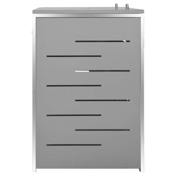 Double Wheelie Bin Shed - Sturdy Stainless Steel | HipoMarket