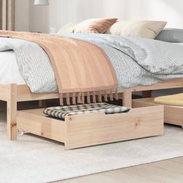 Under-Bed Drawers with Wheels - Solid Wood Pine Storage Solution