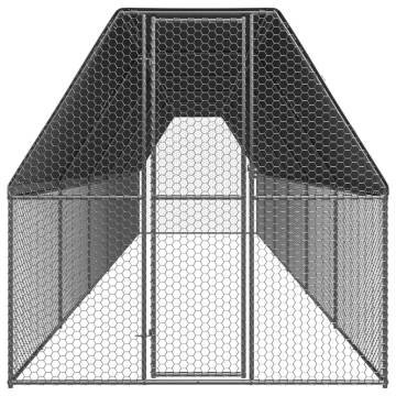 Galvanised Steel Chicken Cage 2x12x2m - Safe & Sturdy