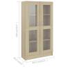 Vitrine Cabinet Sonoma Oak 82.5x30.5x150 cm | Stylish Storage Solution