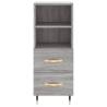 Stylish Highboard Grey Sonoma | 34.5x34x180 cm | Hipomarket