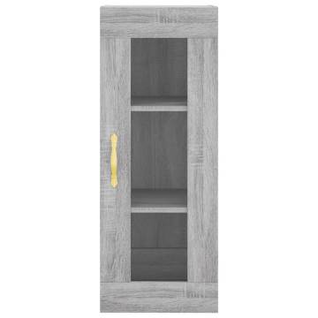 Stylish Highboard Grey Sonoma | 34.5x34x180 cm | Hipomarket