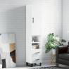 Highboard High Gloss White 34.5x34x180 cm Engineered Wood Colour high gloss white Quantity in Package 1 Model 2 drawers 2 shelves 