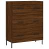 Stylish Highboard in Brown Oak - 69.5x34x180 cm