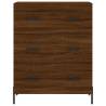 Stylish Highboard in Brown Oak - 69.5x34x180 cm