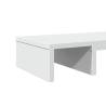 Adjustable Monitor Stand - White Engineered Wood (60x24 cm)