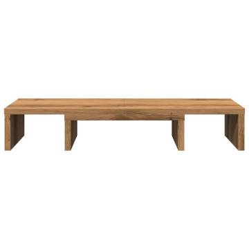 Adjustable Monitor Stand in Artisan Oak - Enhance Your Workspace