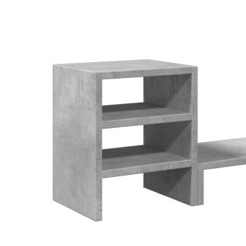 Monitor Stand with Desk Organiser | Concrete Grey - HipoMarket