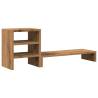 Monitor Stand with Desk Organiser - Artisian Oak Finish