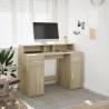 Desk with LED Lights - Sonoma Oak 120x55 cm | Hipomarket