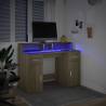 Desk with LED Lights - Sonoma Oak 120x55 cm | Hipomarket