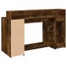 Stylish Desk with LED Lights in Smoked Oak - 140x55 cm