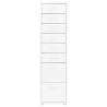 Mobile File Cabinet White - 8 Drawer Metal Organizer