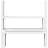 Adjustable White Desk Organiser - Stylish & Versatile 40x17x41 cm