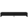 Monitor Stand with Drawers - Black | 100x27x15 cm