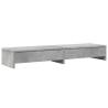 Monitor Stand with Drawers - Concrete Grey 100x27 cm | HipoMarket