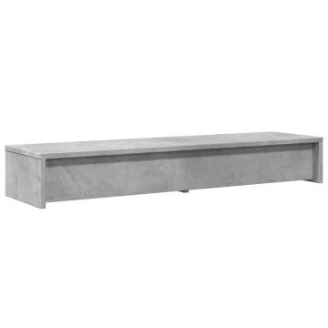 Monitor Stand with Drawers - Concrete Grey 100x27 cm | HipoMarket