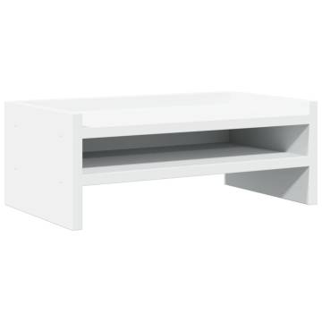 Monitor Stand White 42x24x16 cm - Stylish Ergonomic Design