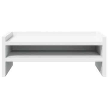 Monitor Stand White 42x24x16 cm - Stylish Ergonomic Design